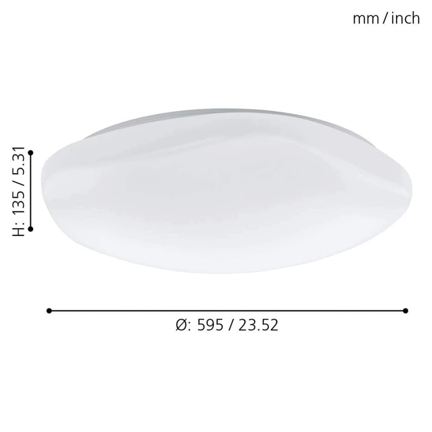 Eglo 33272 - Iluminação de teto LED RGBW com regulação TOTARI-C LED/34W/230V 2700-6500K branco + comando