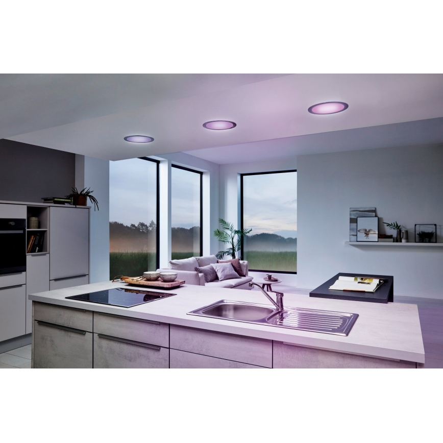 Eglo 33317 - Luminária LED RGBW dimerizável de encastrar FUEVA-C LED/15,6W/230V 2700-6500K Ø 22,5 cm