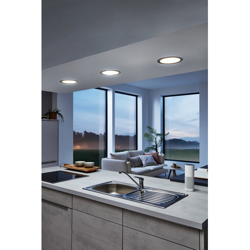 Eglo 33317 - Luminária LED RGBW dimerizável de encastrar FUEVA-C LED/15,6W/230V 2700-6500K Ø 22,5 cm