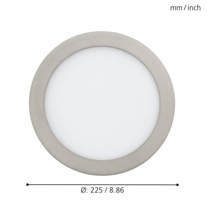 Eglo 33317 - Luminária LED RGBW dimerizável de encastrar FUEVA-C LED/15,6W/230V 2700-6500K Ø 22,5 cm