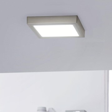 Eglo 33319 - Luminária de teto LED RGBW dimerizável FUEVA-C LED/15,6W/230V 2700-6500K 22,5x22,5 cm mate cromado