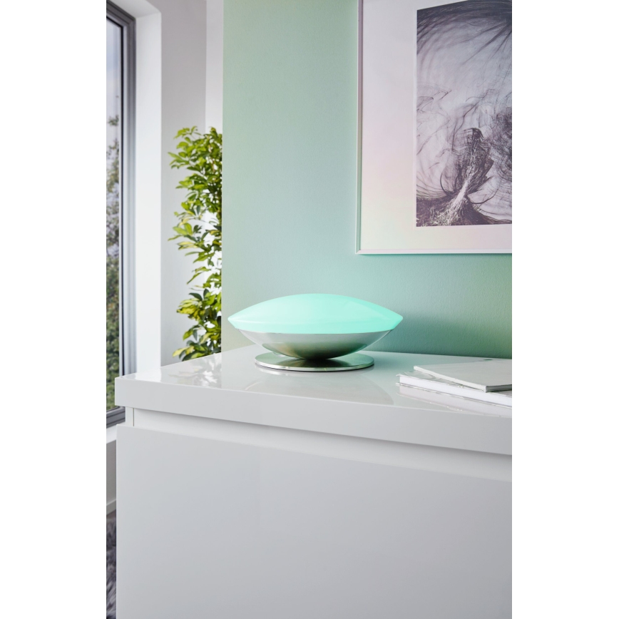 Eglo 33324 - Candeeiro de mesa LED RGBW dimerizável FRATTINA-C 1xLED/18W/230V cromado fosco