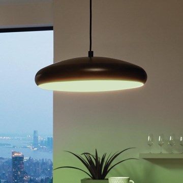 Eglo 33328 - Candeeiro suspenso  LED RGBW com regulação RIODEVA-C LED/27W/230V 2700-6500K preto