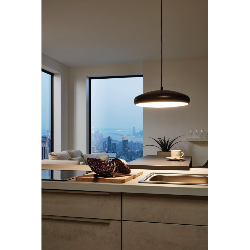 Eglo 33328 - Candeeiro suspenso  LED RGBW com regulação RIODEVA-C LED/27W/230V 2700-6500K preto