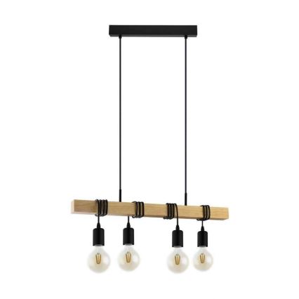 Eglo 33378 - Candeeiro suspenso LED TOWNSHEND 4xE27/4W/230V 2200K bege/preto
