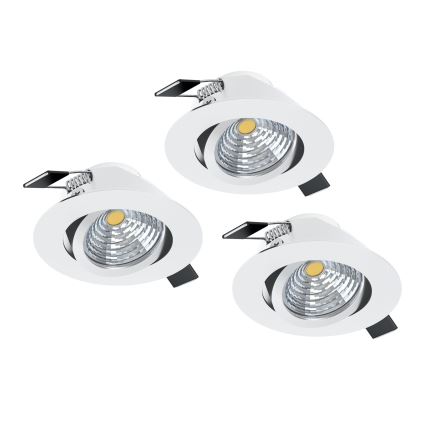 Eglo - CONJUNTO 3xLED Iluminação com regulação 3xLED/6W/230V branco