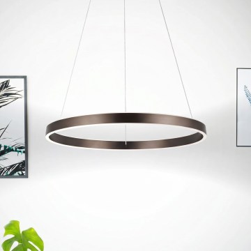 Eglo 33483 - Lustre suspenso por cabo ALCAZABA 2x LED/18 W/230 V/3000 K, diâmetro 55 cm, bronze