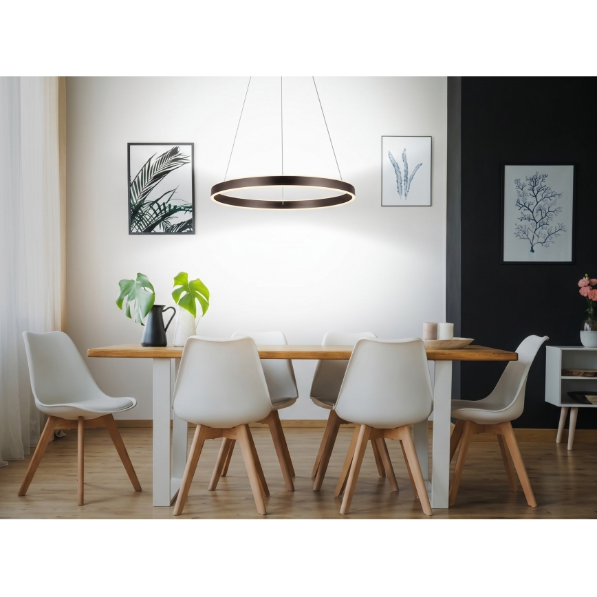 Eglo 33483 - Lustre suspenso por cabo ALCAZABA 2x LED/18 W/230 V/3000 K, diâmetro 55 cm, bronze