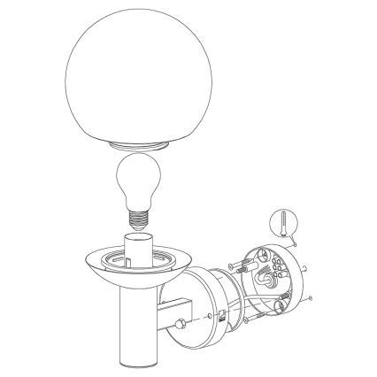 Eglo 33564 - Aplique de parede exterior LED NISIA-C LED/9W/230V IP44