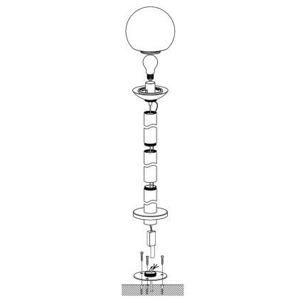 Eglo 33566 - Candeeiro exterior LED com regulação NISIA-C 1xE27/9W/230V 980 mm IP44