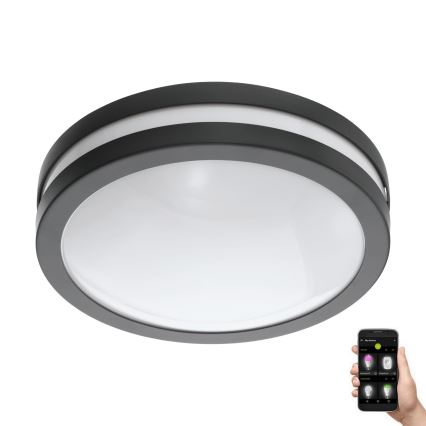 Eglo 33571 - Candeeiro de teto LED dimerizável para casa de banho LOCANA-C LED/14W/230V IP44 antracite