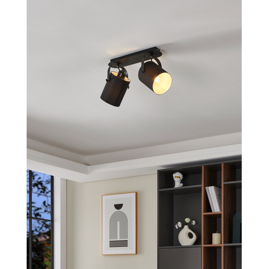 Eglo 33646 - Candeeiro de focos VILLABATE 2xE27/10W/230V
