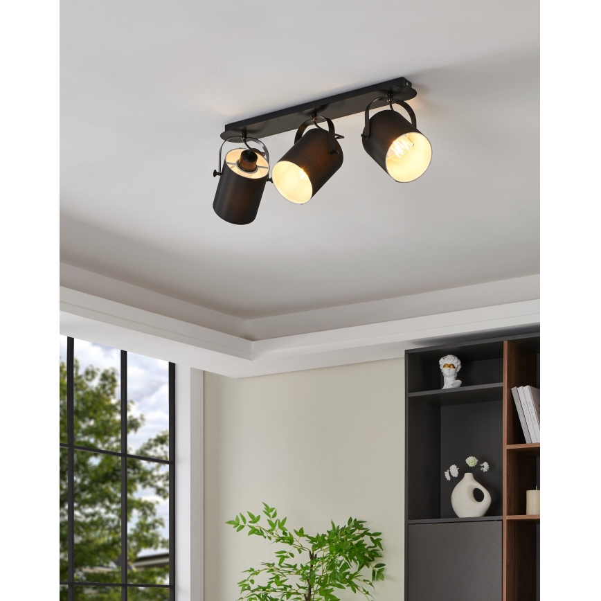 Eglo 33647 - Candeeiro de tecto com focos VILLABATE 3xE27/10W/230V