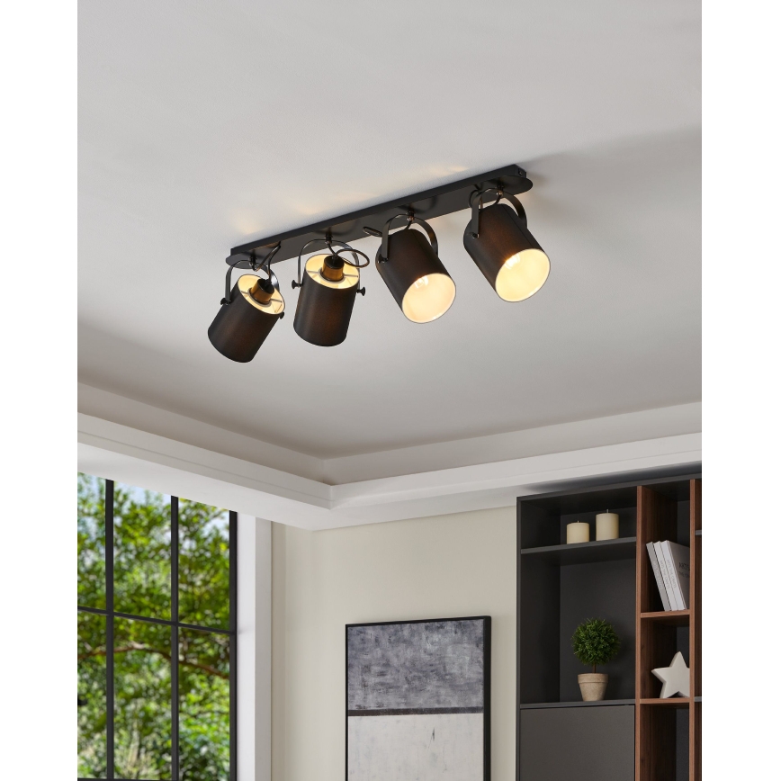 Eglo 33648 - Candeeiro de focos VILLABATE 4xE27/10W/230V
