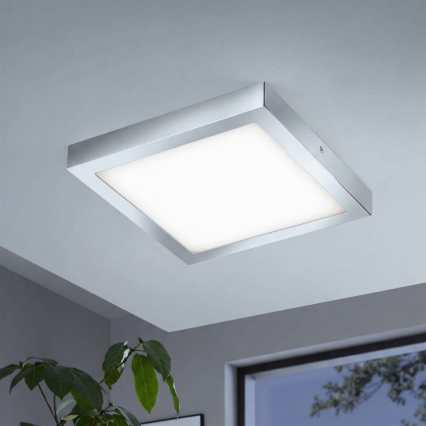 Eglo 33668-LED RGBW Luminária para casa de banho com dimmer FUEVA-C 21W/230V 2700-6500K 30x30cm IP44