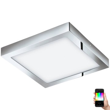 Eglo 33668-LED RGBW Luminária para casa de banho com dimmer FUEVA-C 21W/230V 2700-6500K 30x30cm IP44