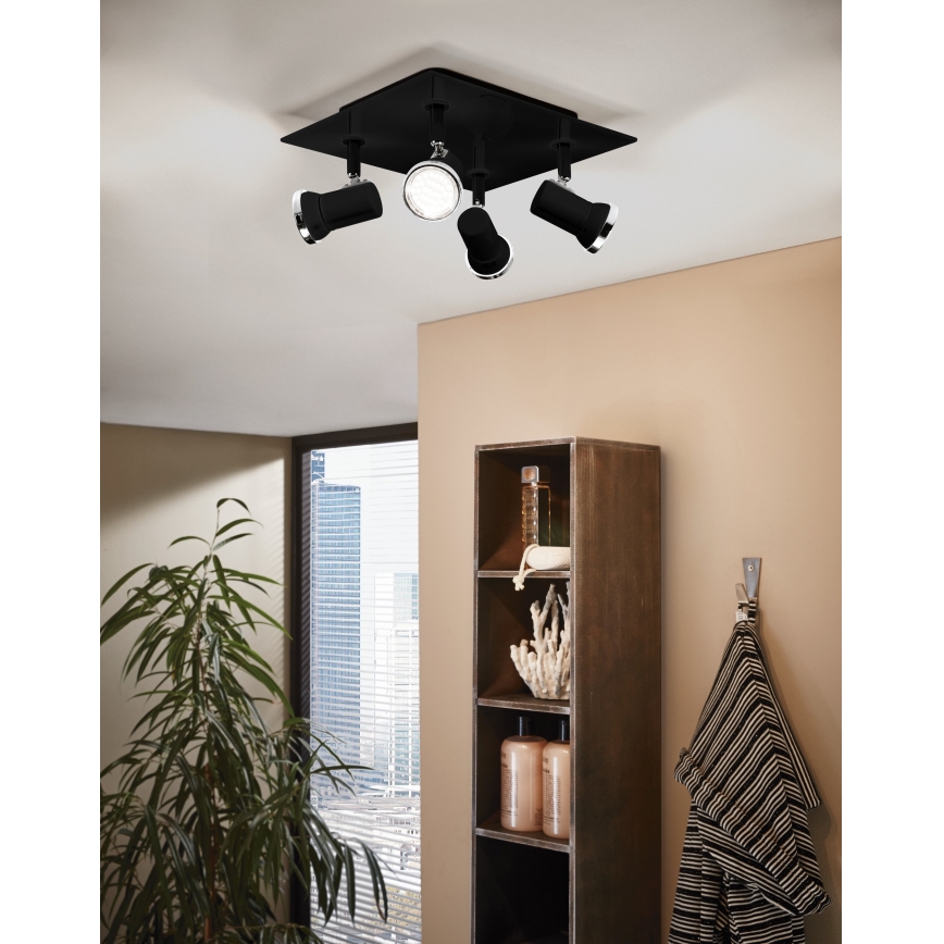 Eglo - Foco LED para casa de banho 4xGU10/3,3W/230V IP44