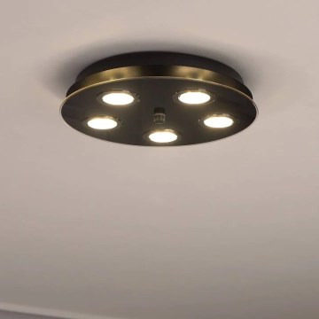 Eglo 33805 - Candeeiro de tecto LED GRATTINO 5xGU10/2,8W/230V