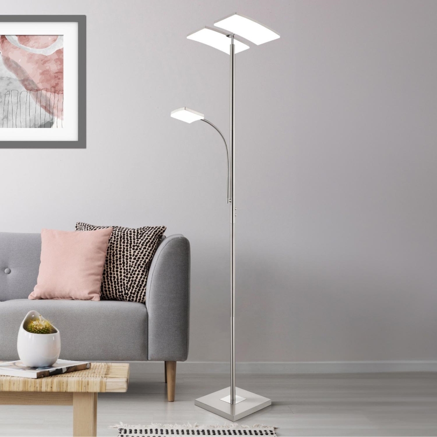 Eglo 33819 - Candeeiro de chão LED táctil com regulação SOLANO LED/30W/230V + LED/4W