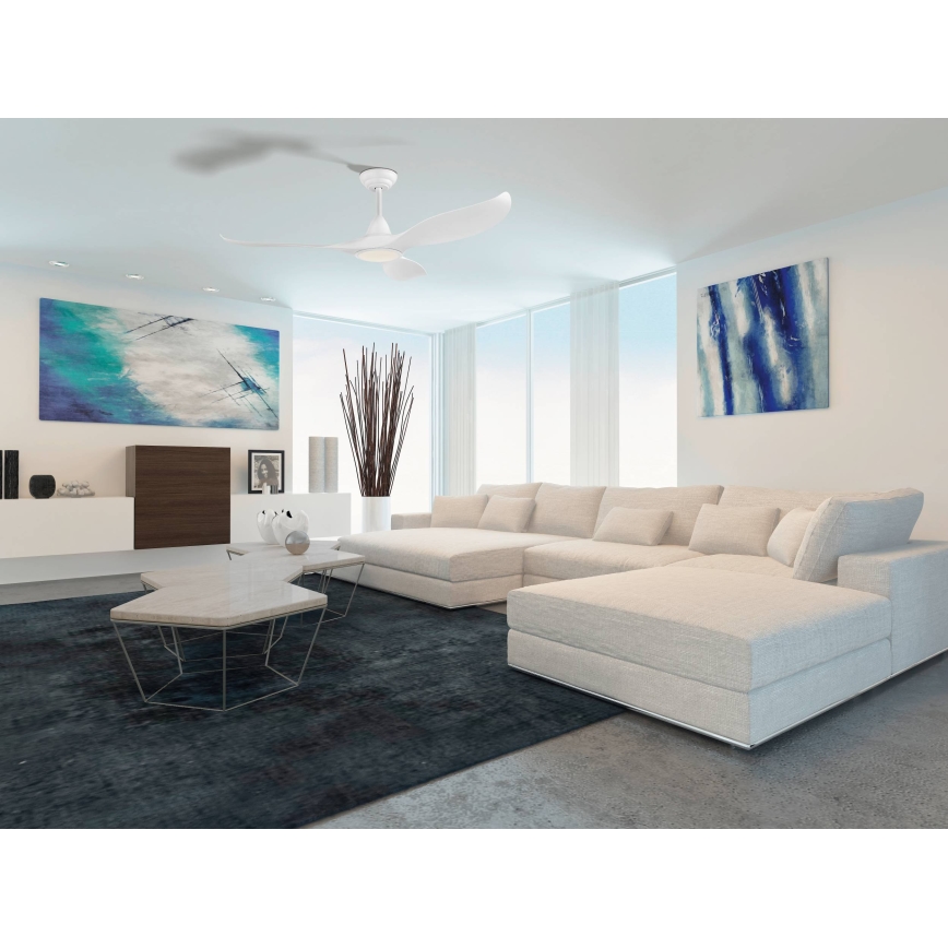 Eglo - Ventilador de teto LED LED/15W/230V + controlo remoto