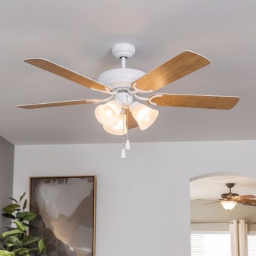 Eglo 35076 - Ventilador de Teto LAS PALMAS 3xE27/40W/230V Branco