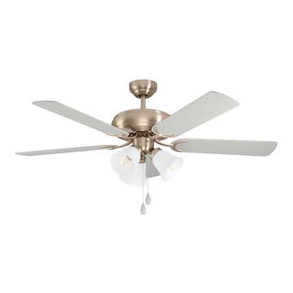 Eglo 35077 - Ventilador de tecto LAS PALMAS 3xE27/40W/230V cromo fosco/cinzento
