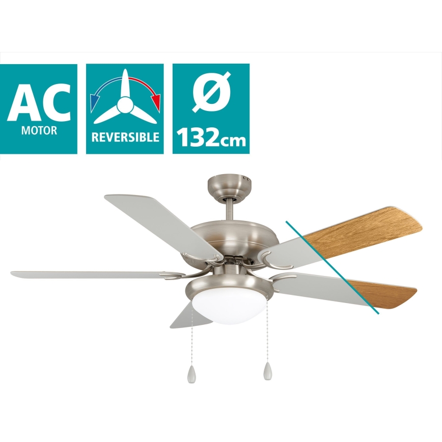 Eglo 35078 - Ventilador de teto BALLINA 2xE27/40W/230V