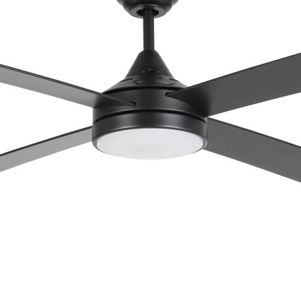 Eglo - Ventoinha de teto LED com regulação LED/20W/230V + CR preta