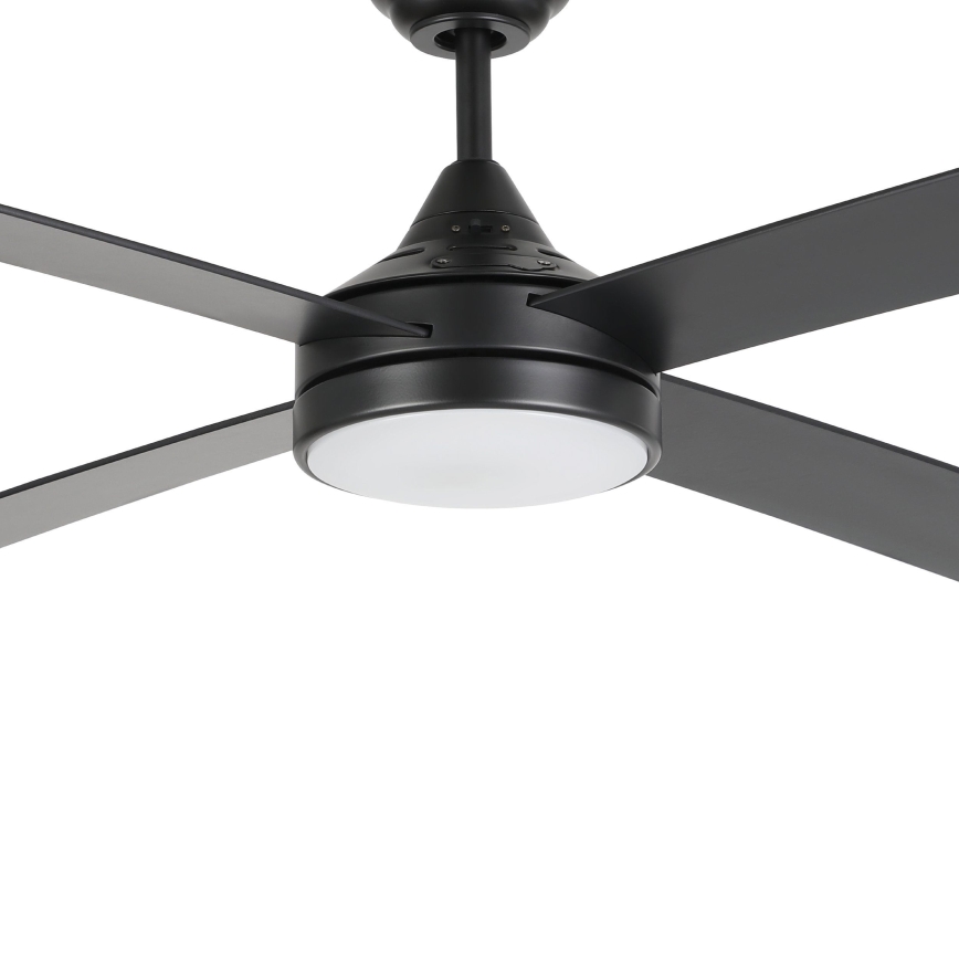 Eglo - Ventoinha de teto LED com regulação LED/20W/230V + CR preta