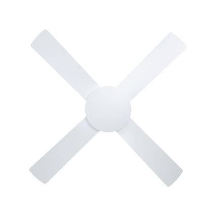 Eglo - Ventilador de teto 52W/230V com controlo remoto branco