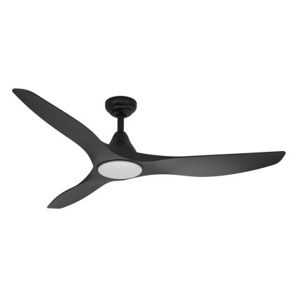Eglo - Ventilador de teto LED/20W/230V 3000/4000/5000K Ø132 cm preto + comando remoto