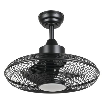 Eglo - Ventilador de teto LED/15W/230V 3000/4000/5000K diâmetro 53 cm preto + comando remoto