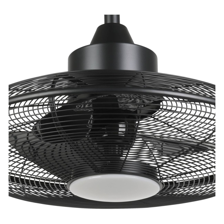 Eglo - Ventilador de teto LED/15W/230V 3000/4000/5000K diâmetro 53 cm preto + comando remoto