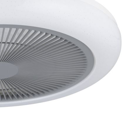 Eglo - Ventilador de teto LED regulável LED/25,5W/230V cinza + controlo remoto