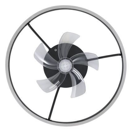 Eglo - Ventilador de teto LED RGBW dimerizável, 36W, 230V, 3000-6500K, Ø 50 cm, preto + controlo remoto
