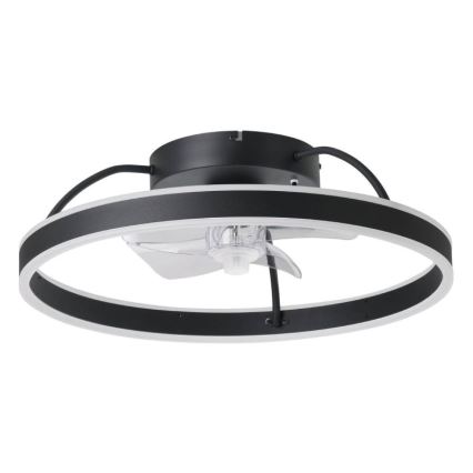 Eglo - Ventilador de teto LED RGBW dimerizável, 36W, 230V, 3000-6500K, Ø 50 cm, preto + controlo remoto