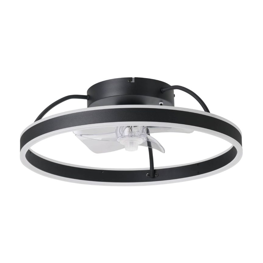 Eglo - Ventilador de teto LED RGBW dimerizável, 36W, 230V, 3000-6500K, Ø 50 cm, preto + controlo remoto