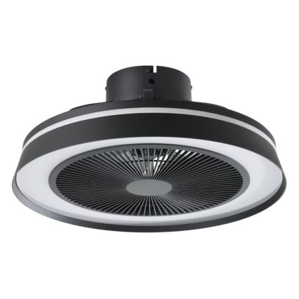 Eglo - Ventilador de teto LED RGBW dimerizável 3xLED/8,5W/230V+LED/6W 2700-6500K Ø 48 cm preto + comando remoto