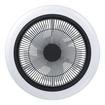 Eglo - Ventilador de teto LED regulável 3xLED/8,5W/230V 2700-6500K diâmetro 45,5 cm preto + controlo remoto