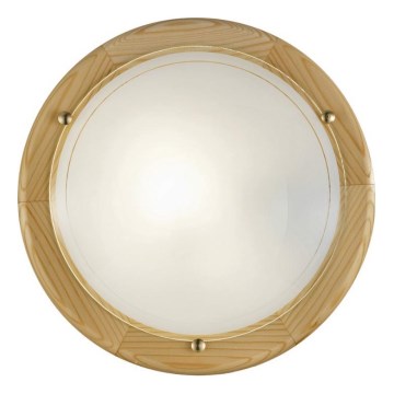 Eglo 3894 - Candeeiro de tecto UFO 2xE27/60W/230V diâmetro 38 cm pinho