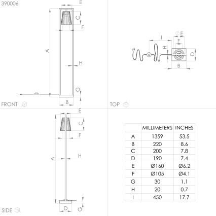 Eglo - Candeeiro de chão 1xE27/40W/230V preto