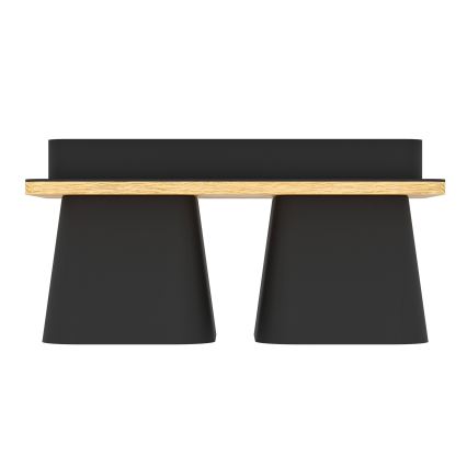 Eglo - Iluminação de teto 2xE27/40W/230V preto/castanho