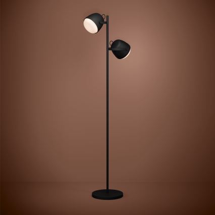 Eglo - Candeeiro de chão 2xE27/28W/230V preto