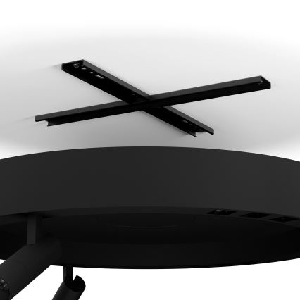 Eglo - Iluminação de teto LED com regulação 3xLED/8W/230V + 3xLED/8,5W 3000K preto + comando