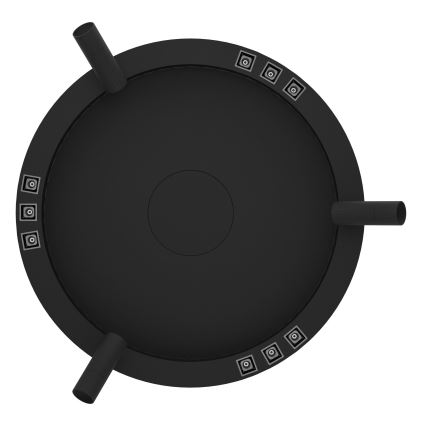 Eglo - Iluminação de teto LED com regulação 3xLED/8W/230V + 3xLED/8,5W 3000K preto + comando