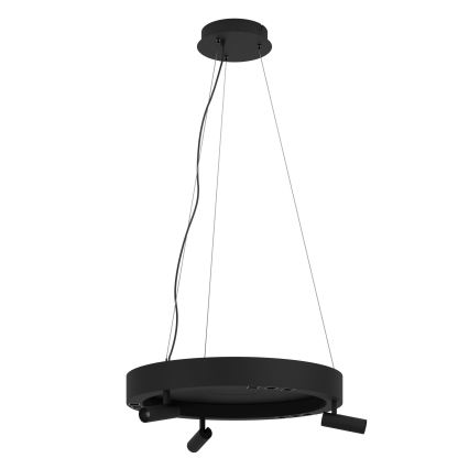 Eglo - Lustre LED dimmerável com cabo 3xLED/8W/230V + 3xLED/8,5W 3000K preto + comando à distância