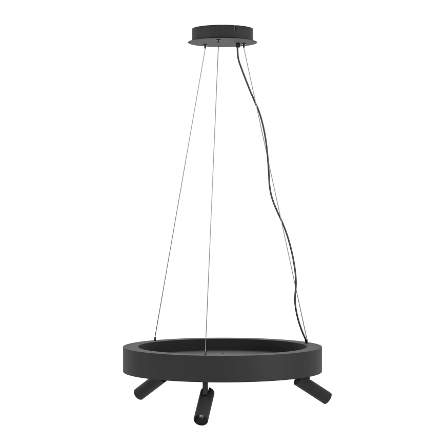 Eglo - Lustre LED dimmerável com cabo 3xLED/8W/230V + 3xLED/8,5W 3000K preto + comando à distância