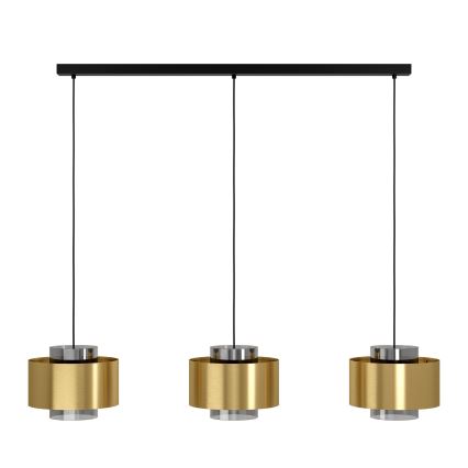 Eglo - Candeeiro suspenso 3xE27/40W/230V dourado