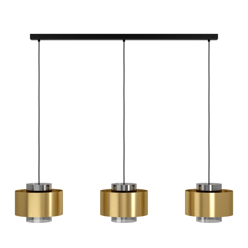 Eglo - Candeeiro suspenso 3xE27/40W/230V dourado