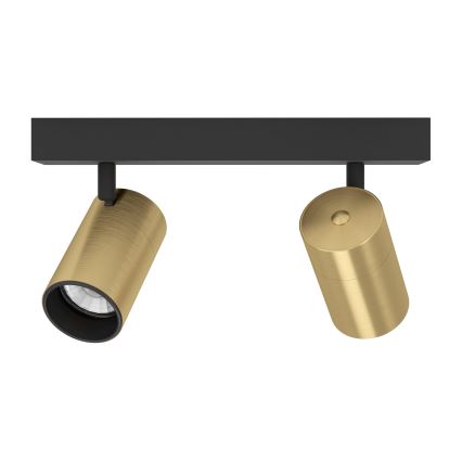 Eglo - Foco LED 2xGU10/4,5W/230V 3000K preto/dourado